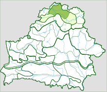 Полацкая нiзiна на мапе Беларусі
