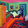 Interior con dos chicas, 1926, Museo Nacional Germano