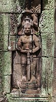 Bajorrelieve de una estatua Dvarapala (guardián)