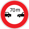 Minimum separation distance for light vehicles