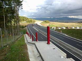 Diaľnica D1 pri obci Klčov na Spiši