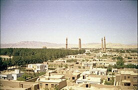 1969'da Musallah minareleriyle Herat silüeti.