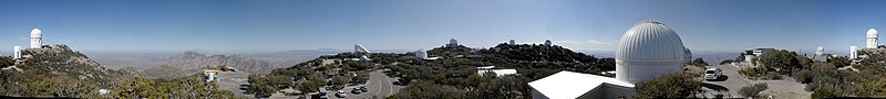 Panorama taken of Kitt Peak National Observatory in Arizona where Wolff researched and worked on the development of telescopes.