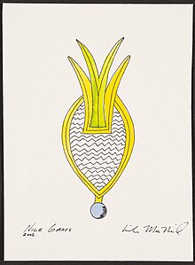 Linda MacNeil Drawing of "Nile Grass" brooch. Brooch Series No.18, 2002