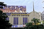 An outside view of a building with the word "BOSTON GARDEN" in front of it.