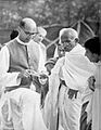 with Mahadev Desai (left) at Birla House, Mumbai (7 April 1939).