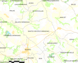 Mapa obce Sainte-Christie-d’Armagnac