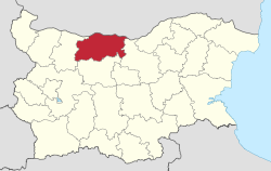 Област Плевен на картата на България