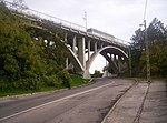 Een viaduct in Veszprém, Hongarije