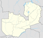 Central på en karta över Zambia