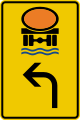 Zeichen 442-13 Vorwegweiser für Fahrzeuge mit wassergefährdender Ladung (linksweisend) bisher: Zeichen 442