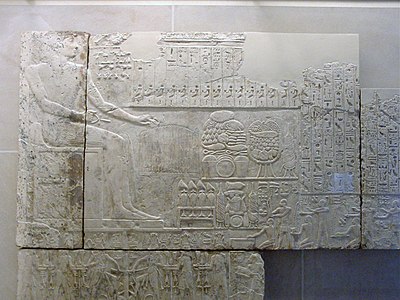 Ramses I afgebeeld op een door Seti I gebouwde kapel te Abydos