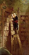 El ratón de biblioteca, por Carl Spitzweg (1850)