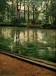 L'Yerres, pluie, Caillebotte