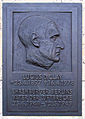 Bronze tablet commemorating General Lucius Clay as 'father of the Berlin Airlift'