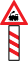 Level crossing without barrier in approx. 240m