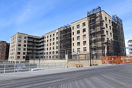 Building on Long Beach boardwalk