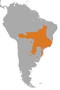 Distribución de Chrysocyon brachyurus.