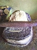 Masa de maíz molida en metate