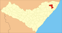 Location of Matriz de Camaragibe in the State of Alagoas