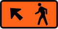 (TW-32) Pedestrians follow this sign (veer left)