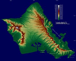 Kaart van Oahu