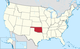Oklahoma na mapě USA
