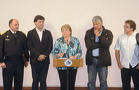 Presidenta Bachelet realiza declaraciones ante incendio en Valparaíso 01.JPG