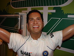 Sachin Ramesh Tendulkar Wax Statue in Madame Tussauds London.jpg