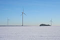 Champ d'éoliennes à Tarcienne, Belgique.