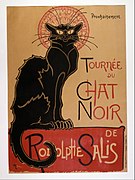 Cartel publicitario para Le chat noir, de Théophile Alexandre Steinlen, 1896.