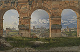 Udsigt gennem tre buer i Colosseums tredje stokværk,(c. 1816)