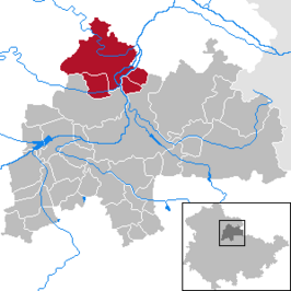 Kaart van Verwaltungsgemeinschaft Kindelbrück