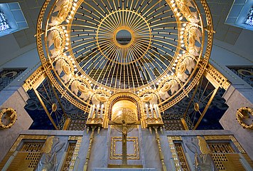 The altar canopy seen from below