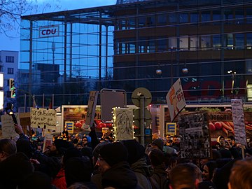 EU Copyright Reform: Article 13 protest at CDU headquarter in Berlin, 05-03-2019