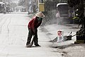 68 Ash in Yogyakarta during the 2014 eruption of Kelud 01 uploaded by Crisco 1492, nominated by Jkadavoor