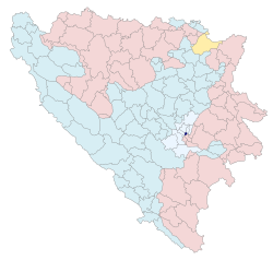 Location of Novo Sarajevo within Bosnia and Herzegovina.