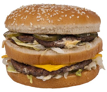 A McDonald's Big Mac hamburger