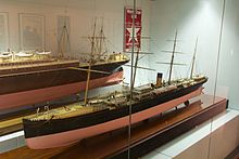 maquette de l'Oceanic exposée au musée maritime de Liverpool