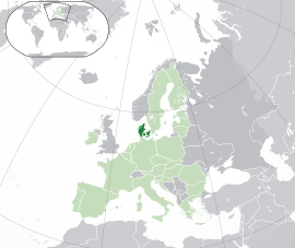 Розташування Данії