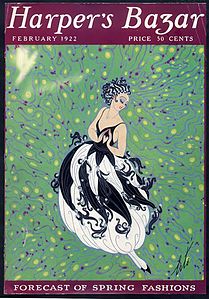 Az amerikai divatmagazin, a Harper's Bazaar címlapja, Erté (1922)