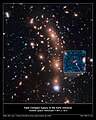 Very massive cluster of galaxies, MACS0416.1-2403, located roughly 4 billion light-years away.[12]