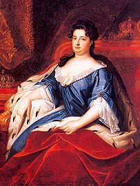 Königin Sophie Charlotte von Hannover. Hermelindecke als Adels-Insigne (1705)