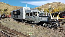 Galloping Goose #7 waits on a siding at the Colorado Railroad Museum.