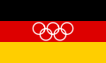 Флаг Объединенной сборной Германии , использовавшийся на Олимпийских играх 1960–1968 годов.