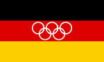3:5 Vlag van die Verenigde Span van Duitsland, soos gebruik vanaf die Olimpiese Somerspele 1960 tot die Olimpiese Somerspele van 1968