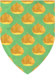 Escudo de armas de Castagneto (Italia) del artista contemporáneo Dario Scaricamazza.