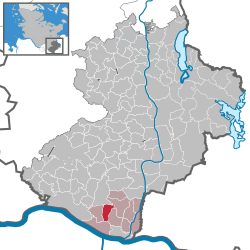 Elhelyezkedése Schleswig-Holstein térképén