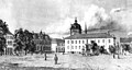 1859, Stortorget, City Hall and Sankt Petri in background.