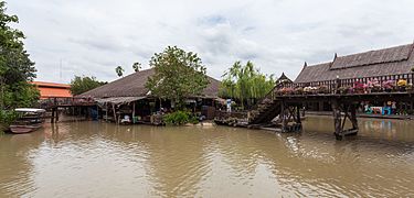 Mercado flotante de Ayutthaya.